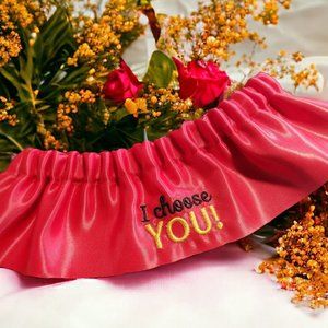I choose YOU! Custom Colors Bridal Wedding Garter Keepsake Personalized
